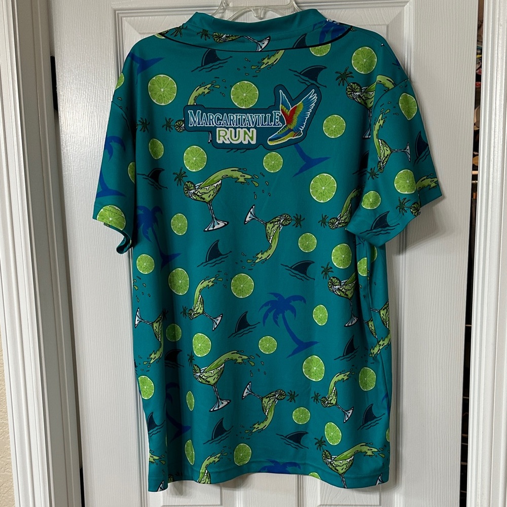 Margaritaville Run Teal Graphic Tee Running Shirt